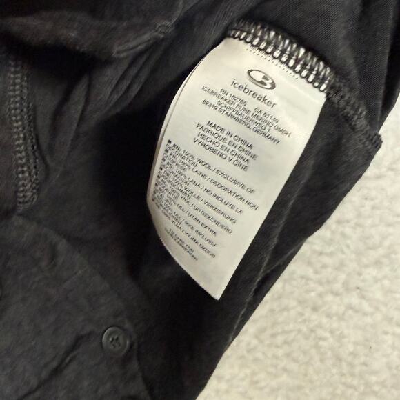 Icebreaker Gray Wool Mens Tabi Cardigan Sweater Button Up Coollite M - Picture 3 of 4